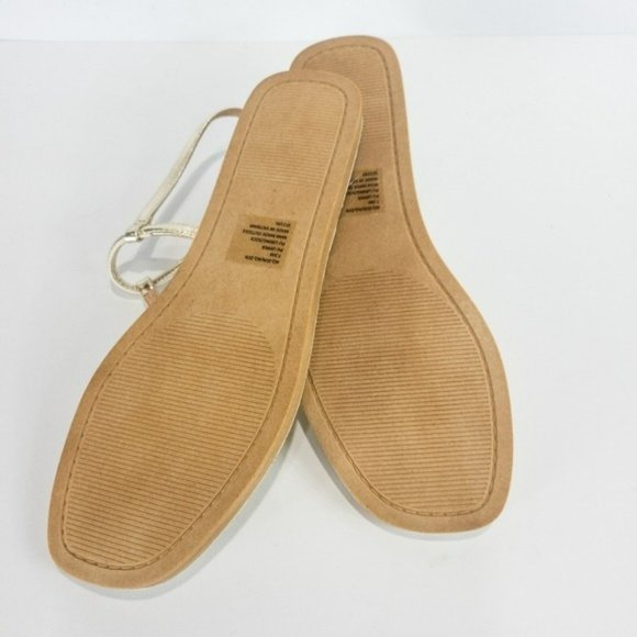 Aqua Zen Strappy Sandals Gold -7.5 - Picture 4 of 4